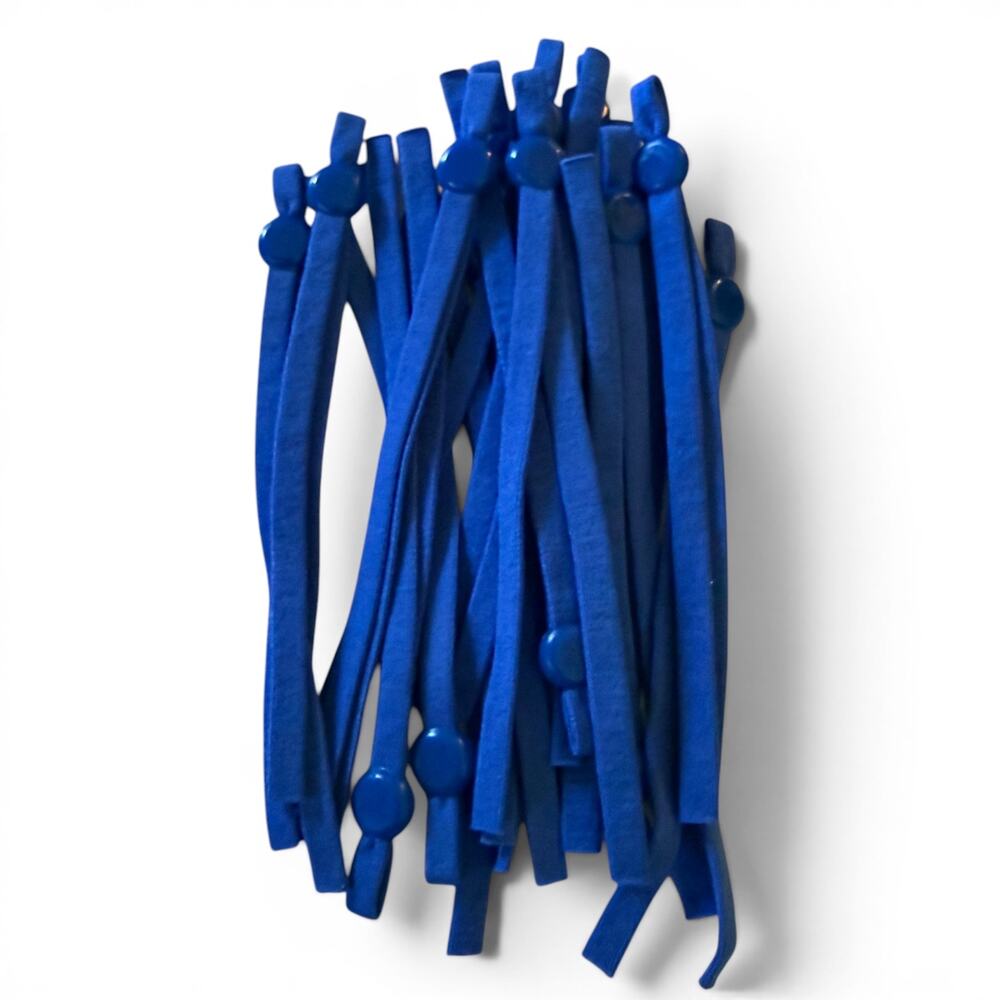 Blue Elastic Adjustable Pull Tab Crafting Masks Sewing Lot Of 18
